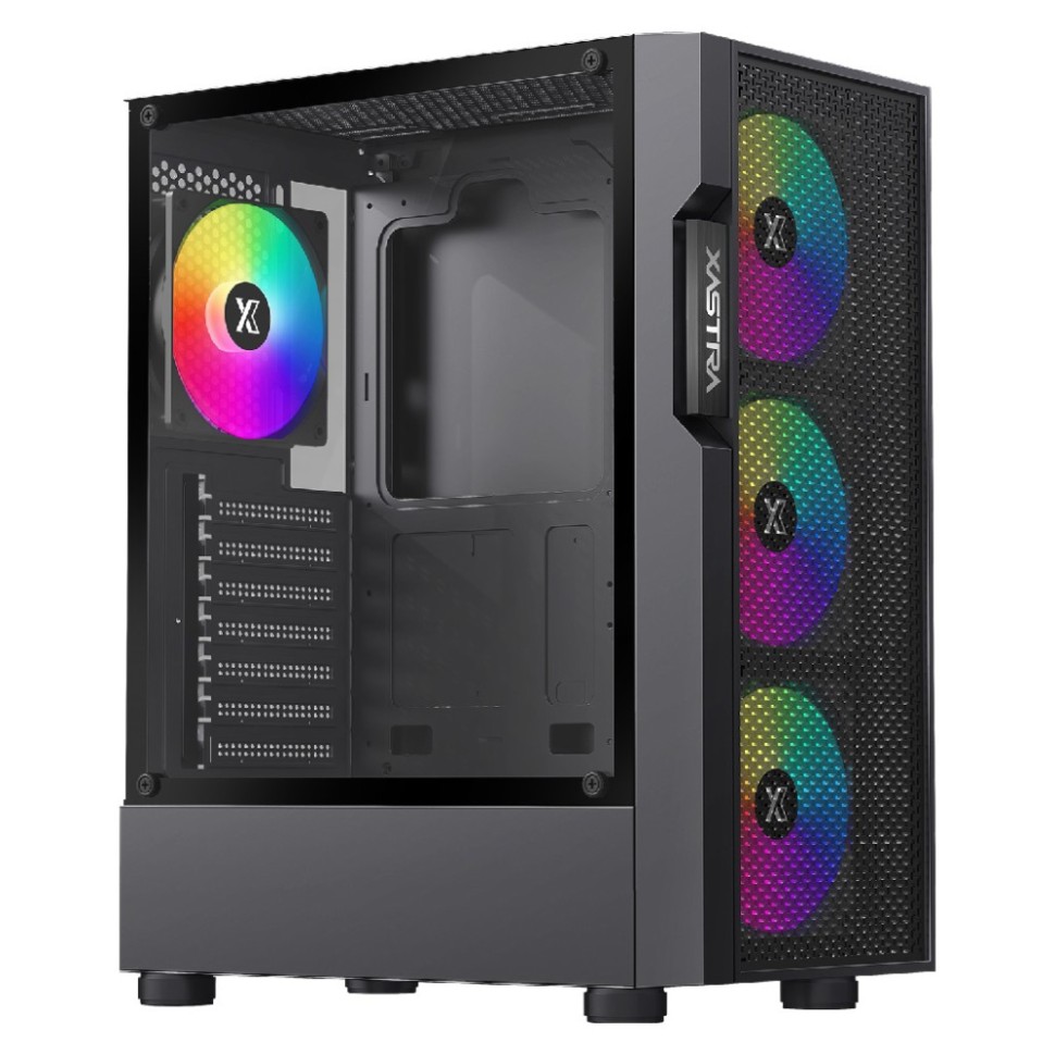 Компьютерный корпус XASTRA A302 4FRGB Black (A302-BK-FC120FRGB-4F-GL)