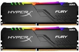 Оперативная память 16 Gb 2666 MHz Kingston HYPERX FURY Black RGB (HX426C16FB3AK2/16)