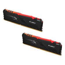 Оперативная память 16 Gb 2666 MHz Kingston HYPERX FURY Black RGB (HX426C16FB3AK2/16)