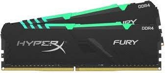 Оперативная память 16 Gb 2666 MHz Kingston HYPERX FURY Black RGB (HX426C16FB3AK2/16)