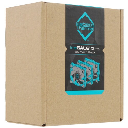 Комплект вентиляторов для корпуса Iceberg Thermal IceGALE Xtra Teal 500 IceGALEXtra120mmTEAL3P PWM