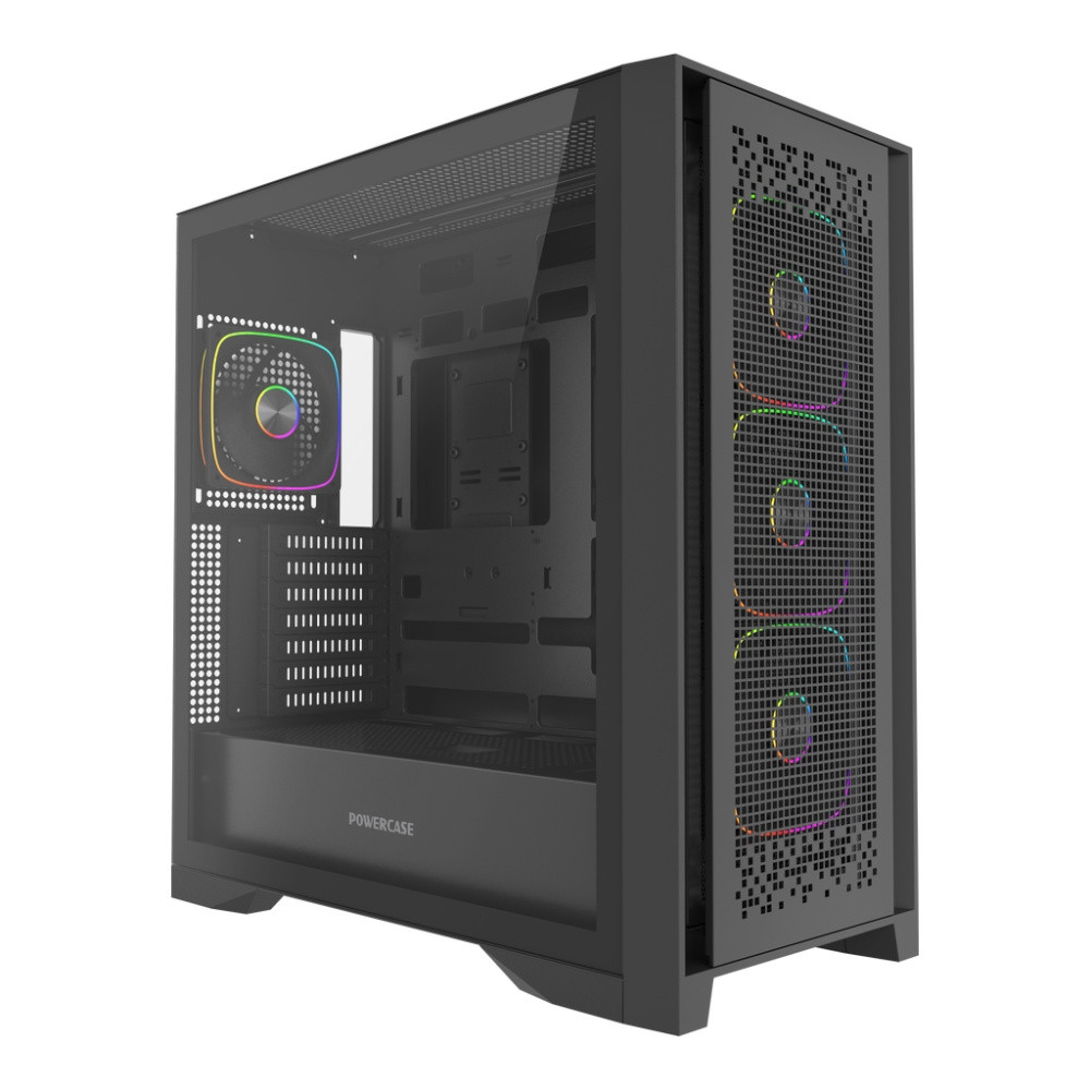 Компьютерный корпус Powercase ByteFlow Pro TG ARGB Black (CH9GPB-A4)