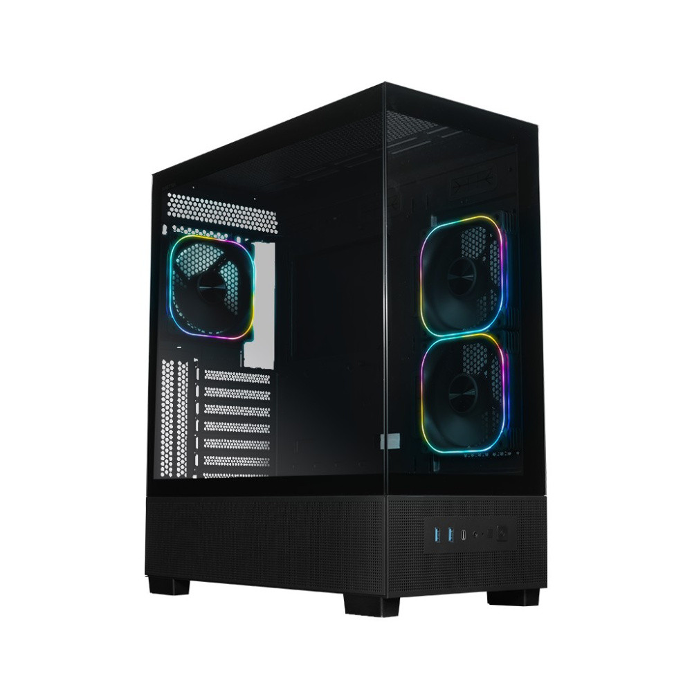 Компьютерный корпус XASTRA Q500 3ARGB-FG-C10-UC ARGB Black (Q500-3FG12A-C10-UC)