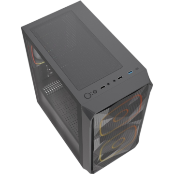 Компьютерный корпус Powercase Mistral SM06 TG ARGB Black (CMMSM06B-A3)