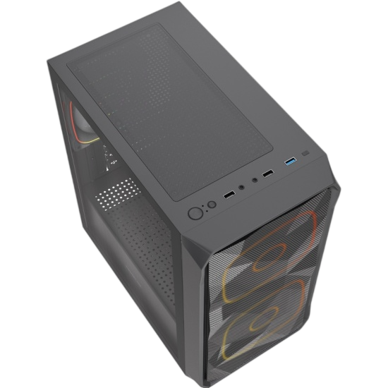 Компьютерный корпус Powercase Mistral SM06 TG ARGB Black (CMMSM06B-A3)