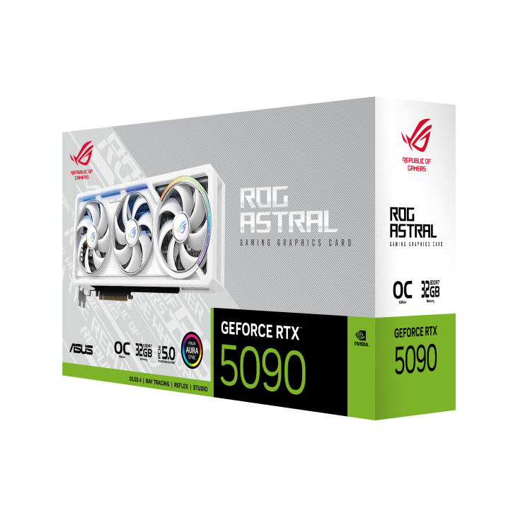 Видеокарта ASUS (ROG-ASTRAL-RTX5090-O32G-GAMING-WHITE) GeForce RTX 5090 32GB ROG ASTRAL GAMING OC WHITE (90YV0LWA-M0NA00)