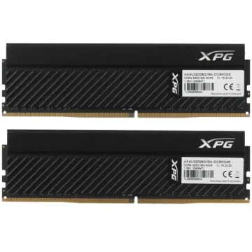 Оперативная память 16 Gb 3200 MHz ADATA GAMMIX D45 Black (AX4U32008G16A-DCBKD45)