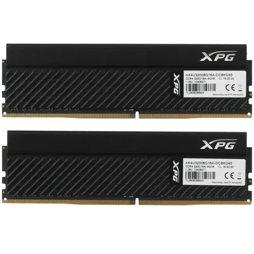 Оперативная память 16 Gb 3200 MHz ADATA GAMMIX D45 Black (AX4U32008G16A-DCBKD45)