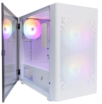 Компьютерный корпус 1STPLAYER DK D3-B LED White (D3-B-WH-2F1P-W-1F1-W)