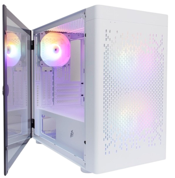 Компьютерный корпус 1STPLAYER DK D3-B LED White (D3-B-WH-2F1P-W-1F1-W)