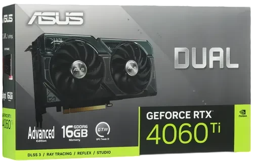 Видеокарта ASUS (DUAL-RTX4060TI-A16G) GeForce RTX 4060 TI 16GB D6 90YV0JH7-M0NA00