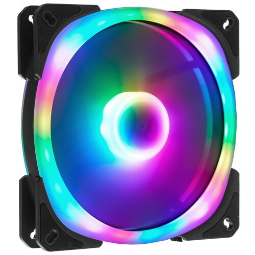 Вентилятор для корпуса Powercase ARGB Black (M21-14 ARGB) PWM Bulk