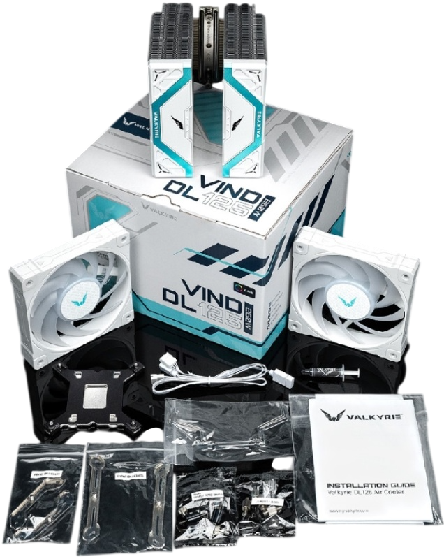Кулер для процессора Valkyrie DL125 Vind ARGB White (HW NA125-W)