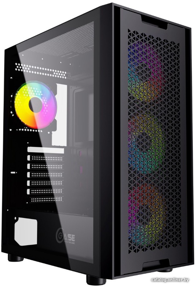 Компьютерный корпус Powercase ALISIO X4B TG 4x Black CAXB-L4