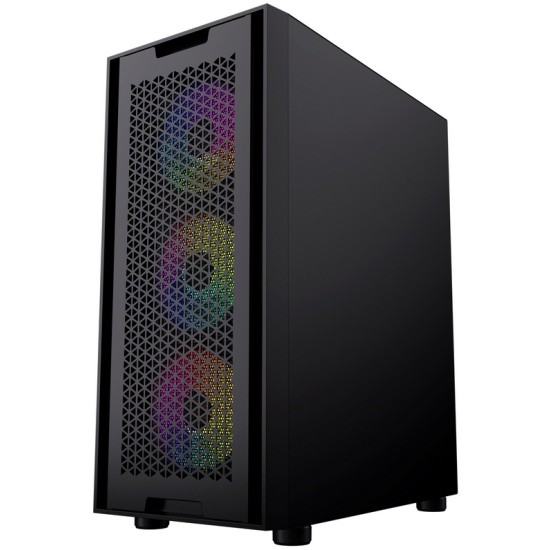 Компьютерный корпус Powercase ALISIO X4B TG 4x Black CAXB-L4
