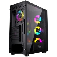 Компьютерный корпус Powercase ALISIO X4B TG 4x Black CAXB-L4