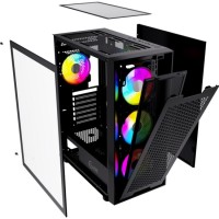 Компьютерный корпус Powercase ALISIO X4B TG 4x Black CAXB-L4