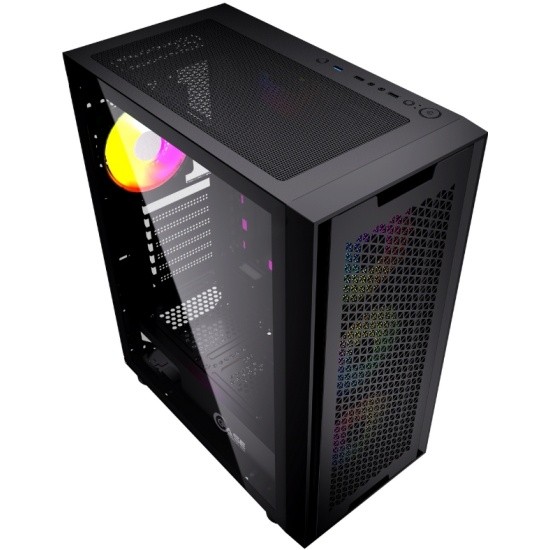 Компьютерный корпус Powercase ALISIO X4B TG 4x Black CAXB-L4