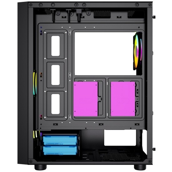 Компьютерный корпус Powercase ALISIO X4B TG 4x Black CAXB-L4