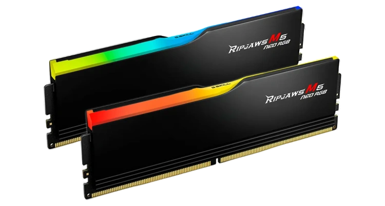 Оперативная память 64 Gb 6000 MHz G.Skill RIPJAWS M5 NEO RGB Black (F5-6000J3238G32GX2-RM5NRK)