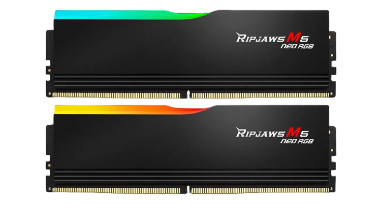 Оперативная память 64 Gb 6000 MHz G.Skill RIPJAWS M5 NEO RGB Black (F5-6000J3238G32GX2-RM5NRK)