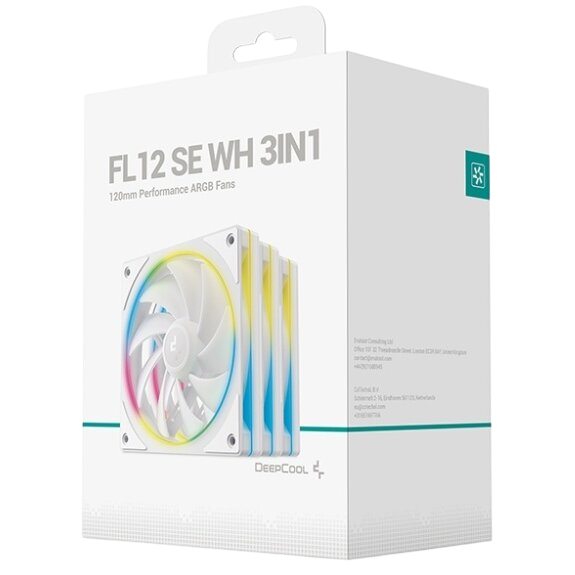 Комплект вентиляторов для корпуса Deepcool FL12 SE WH 3 IN 1 ARGB White BOX