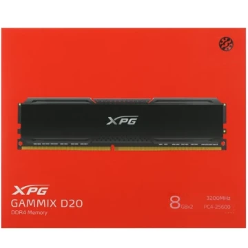 Оперативная память 16 Gb 3200 MHz ADATA XPG GAMMIX D20 Black (AX4U32008G16A-DCBK20)