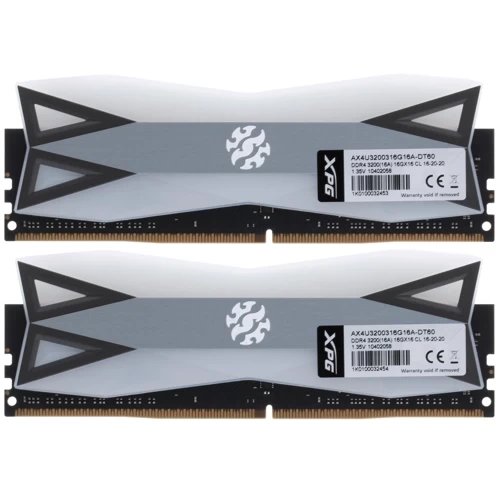 Оперативная память 32 Gb 3200 MHz ADATA XPG SPECTRIX D60G Grey RGB (AX4U3200316G16A-DT60)