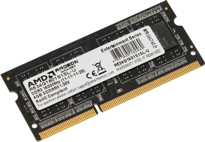 Оперативная память 4 Gb 1600 MHz AMD R5 ENTERTAINMENT SERIES Black (R534G1601S1SL-UO)