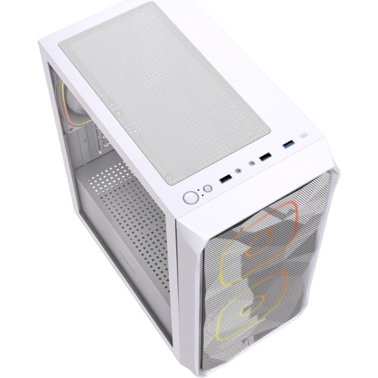 Компьютерный корпус Powercase Mistral SM06 TG ARGB White (CMMSM06W-A3)