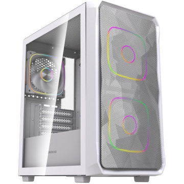 Компьютерный корпус Powercase Mistral SM06 TG ARGB White (CMMSM06W-A3)