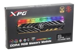 Оперативная память 8 Gb 3200 MHz ADATA SPECTRIX D41 X TUF RGB Black (AX4U32008G16A-SB41)