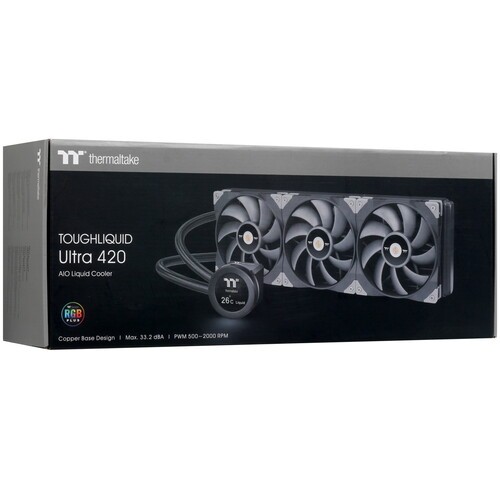 Система жидкостного охлаждения для процессора Thermaltake TOUGHLIQUID Ultra 420 Black CL-W366-PL14BL-A PWM