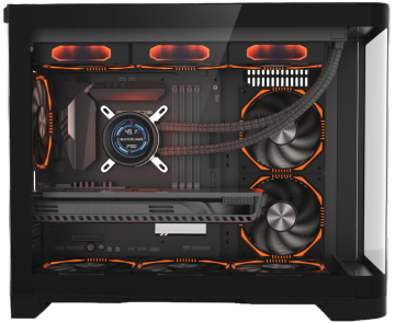 Компьютерный корпус 1STPLAYER UVIEW UV6 Black (UV6-BK)