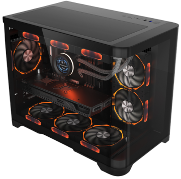 Компьютерный корпус 1STPLAYER UVIEW UV6 Black (UV6-BK)