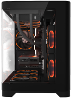Компьютерный корпус 1STPLAYER UVIEW UV6 Black (UV6-BK)