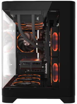 Компьютерный корпус 1STPLAYER UVIEW UV6 Black (UV6-BK)