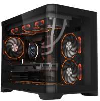 Компьютерный корпус 1STPLAYER UVIEW UV6 Black (UV6-BK)