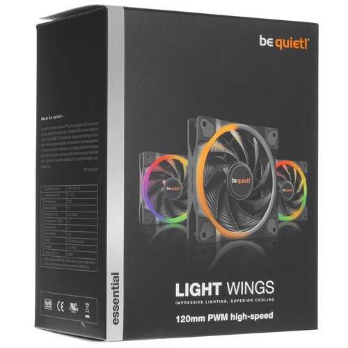 Комплект вентиляторов Be Quiet! LIGHT WINGS 120mm Triple-Pack BL077