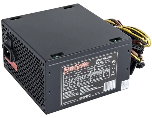 Блок питания ExeGate 500W XP500 Black (EX219463RUS-S)