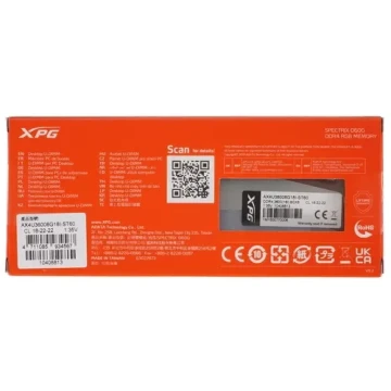 Оперативная память 8 GB 3600 MHz ADATA XPG SPECTRIX D60G (AX4U36008G18I-ST60)