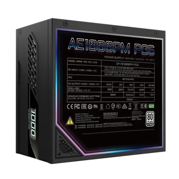 Блок питания Gigabyte 1000W AE1000PM (GP-AE1000PM PG5) 16 Pin (PCIe 5.0 Connector Cable Details)