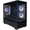 Компьютерный корпус 1STPLAYER MIKU Mi5 ARGB Black (Mi5-BK-2FC7R-1FC7)