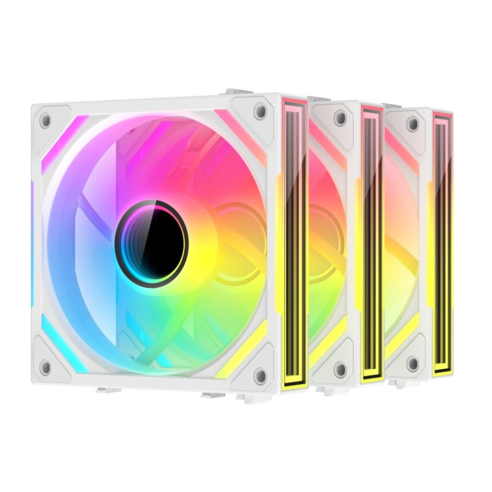 Комплект вентиляторов для корпуса XASTRA FS120W Reverse ARGB Infinity lighting effect White (FS120-3WA-SRX-GL)