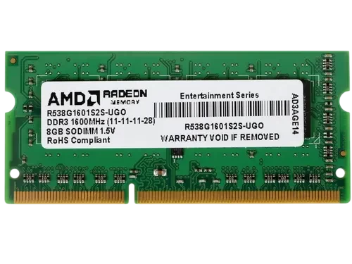 Оперативная память 8 Gb 1600 MHz AMD R5 ENTERTAINMENT SERIES Black (R538G1601S2S-UO)