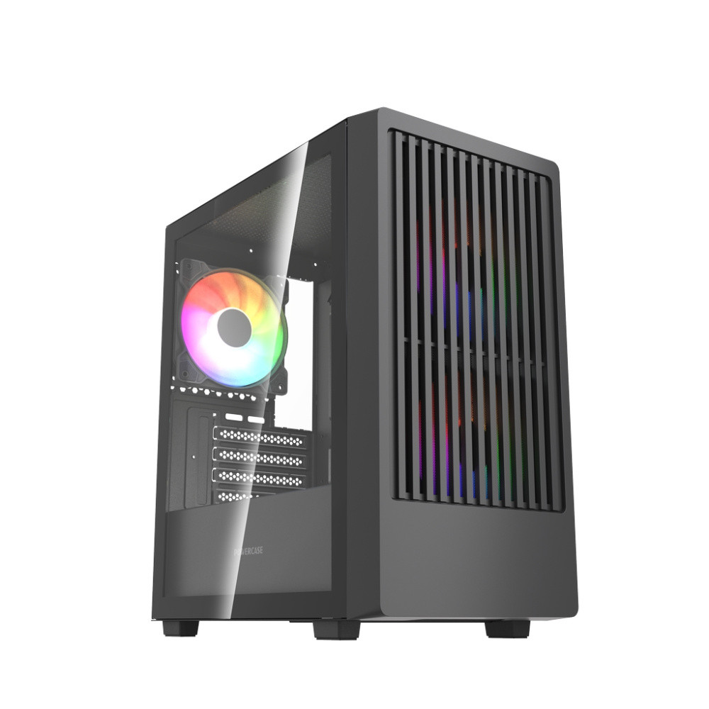 Компьютерный корпус Powercase Mistral SM07 TG ARGB Black (CMMSM07B-A3)
