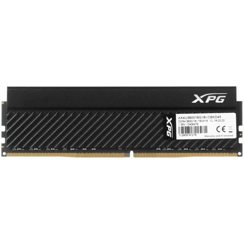 Оперативная память 16 Gb 3600 MHz ADATA XPG GAMMIX D45G RGB Black (AX4U360016G18I-CBKD45)