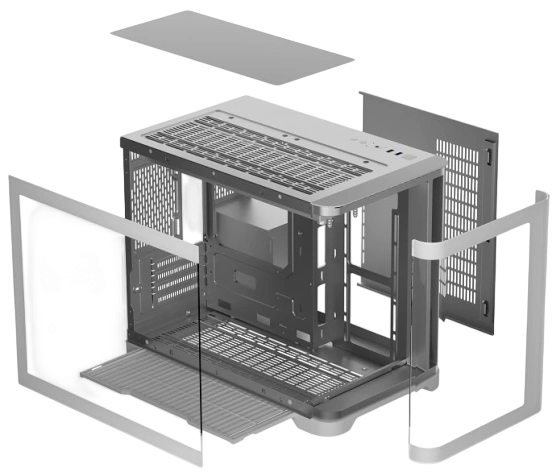 Компьютерный корпус 1STPLAYER UVIEW UV6 White (UV6-WH)