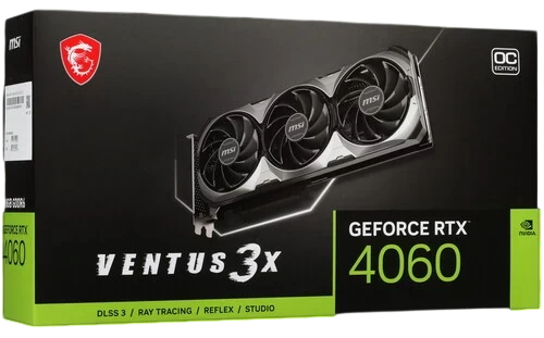 Видеокарта MSI (RTX 4060 VENTUS 3X 8G) GeForce RTX 4060 8GB VENTUS 3X
