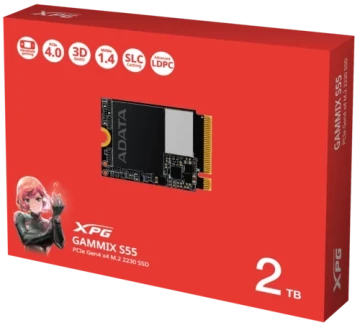 Твердотельный накопитель ADATA XPG 2000 Gb GAMMIX S55 (SGAMMIXS55-2T-C)